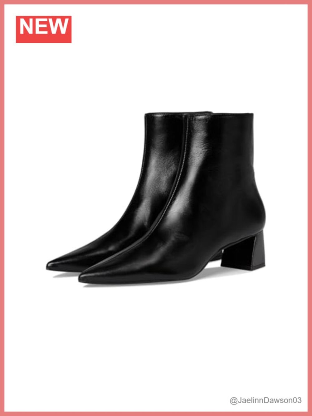 Steve Madden Ashli Leather Ankle Boots Zip Closure Block Heel